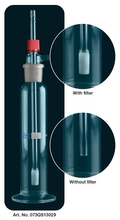 Adaptable flask for gas treatment