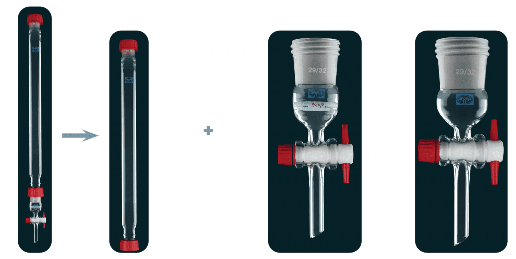 clean glass chromatography columns