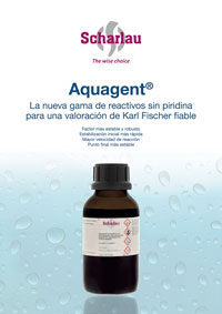 Portada del folleto acuagent de reactivos para la determinación del contenido de agua según Karl Fischer